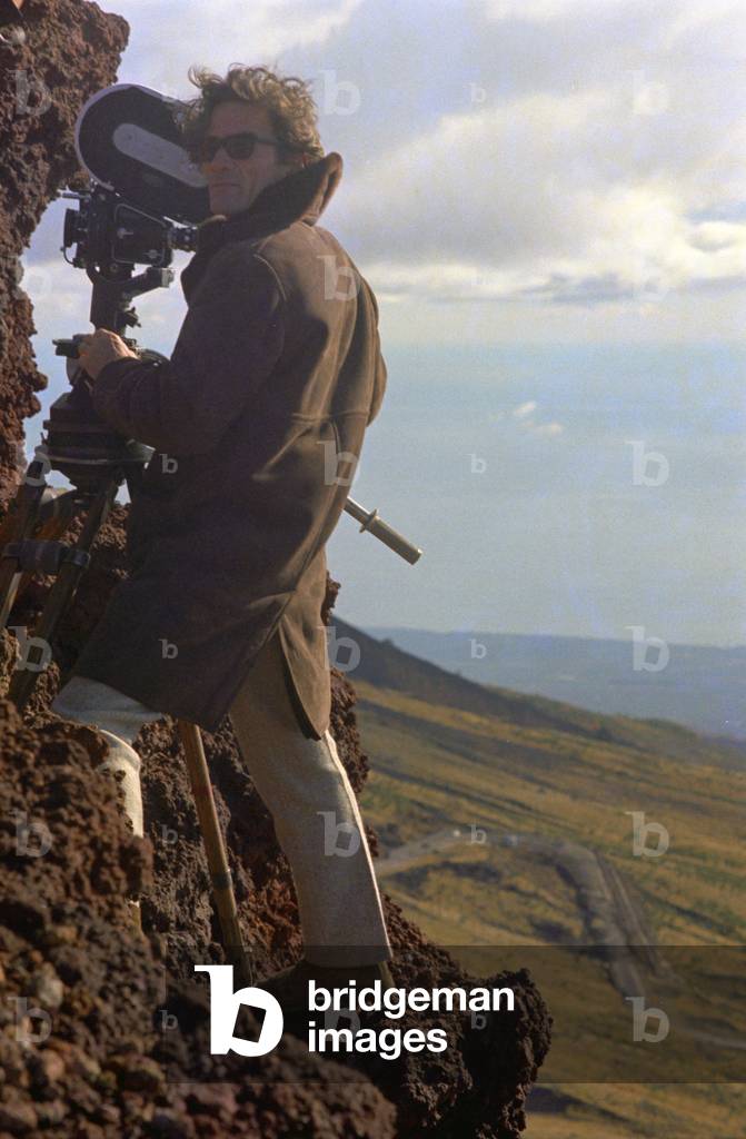 Pier Paolo Pasolini on the set of the film Porcile, Italy, 1969 (photo)