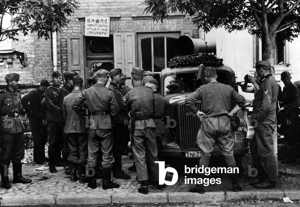 Listening to the war bulletin