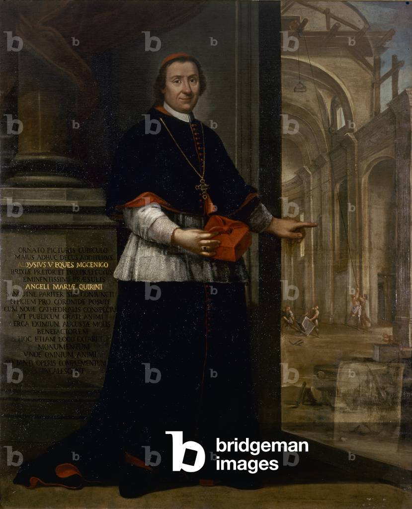Portrait of Cardinal Angelo Maria Querini (Ritratto del Cardinale Angelo Maria Querini), by Bernardino Bono, 1747, 18th Century, oil on canvas