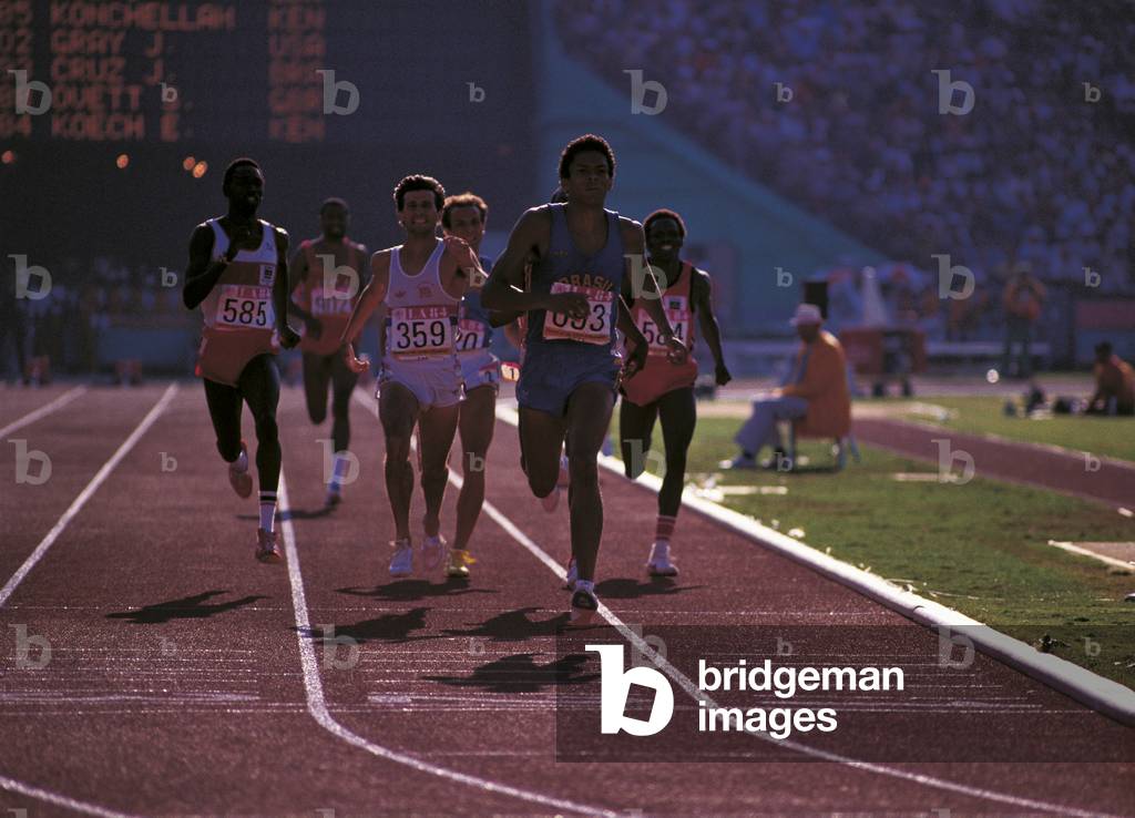 Donato Sabia, Joaquim Cruz and Sebastian Coe, 1984 (photo)