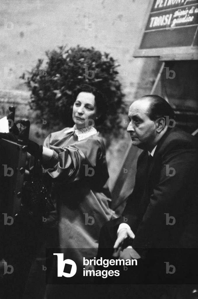 Maria Bellonci and Guido Alberti at the 10th Strega Prize, Rome, Italy