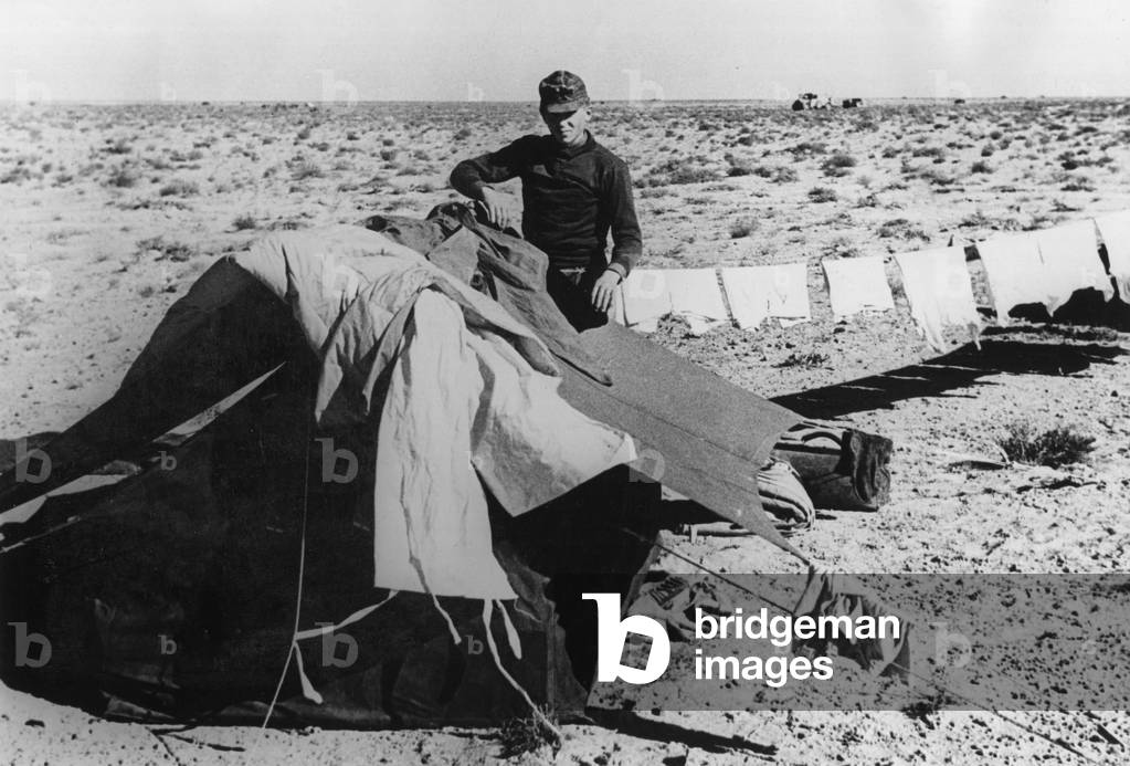 Linen stretched over a tent