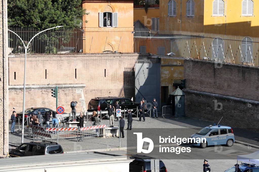The President of United States of America Donald Trump arrives in the Vatican, Rome (Italy), May 24th 2017 (photo)