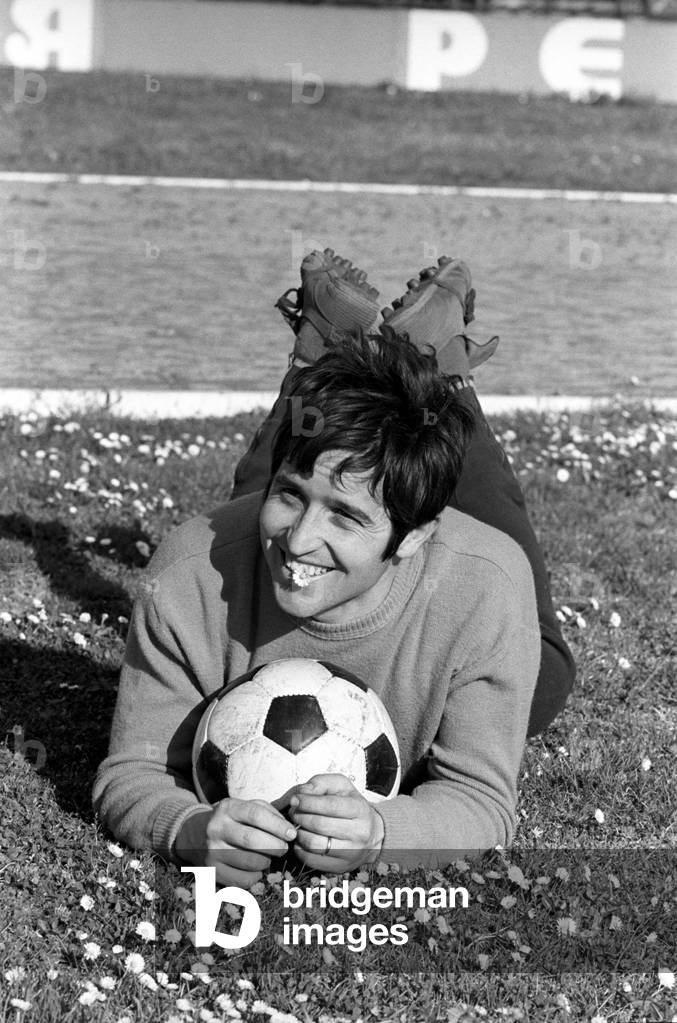 The midfield player Giancarlo De Sisti, Florence, Italy, 1969