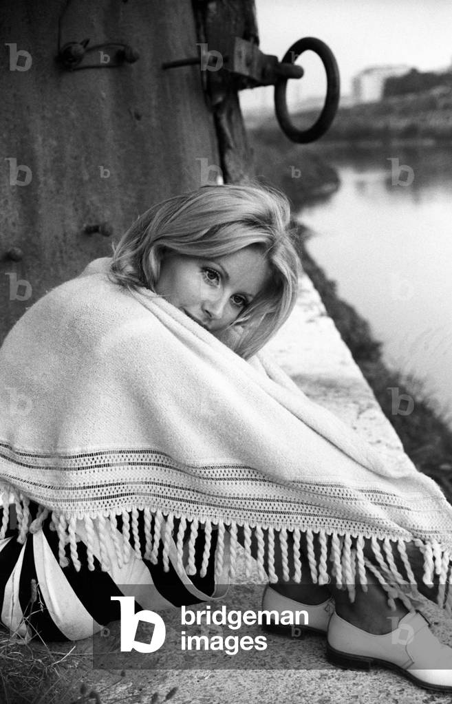 Gabriella Farinon wrapped up in a shawl