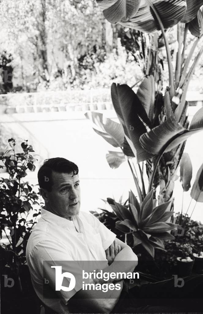 Rock Hudson in a garden