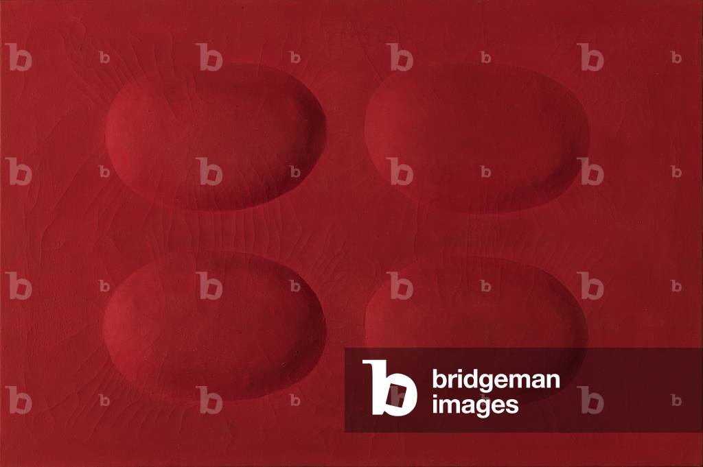 Red (Rosso), 1959 (extroflexed canvas and vinyl tempera)