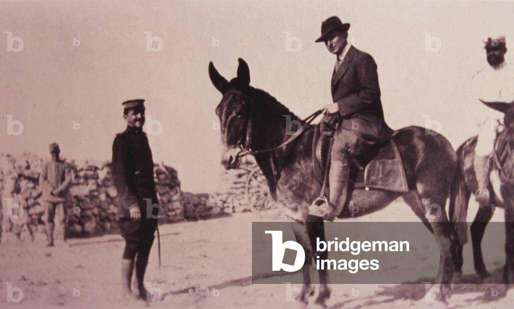 Guglielmo Marconi a Tobruk, 1911 (b/w photo)