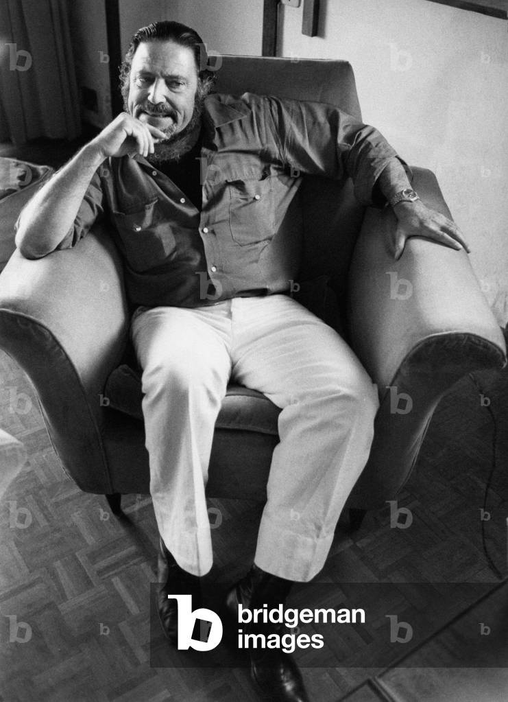 Raf Vallone sitting in an armchair