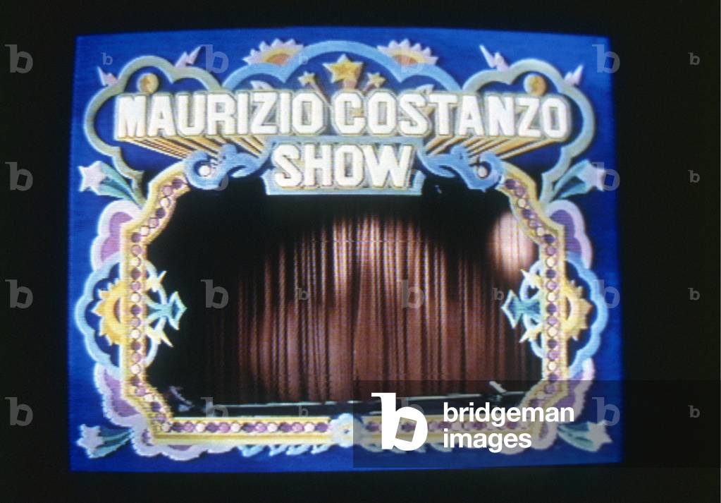 The set of Maurizio Costanzo Show, Rome, Italy