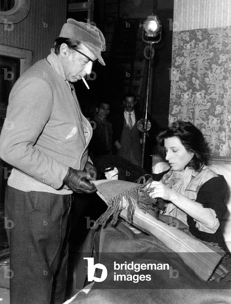 Goffredo Alessandrini with his wife Anna Magnani on the set of a movie