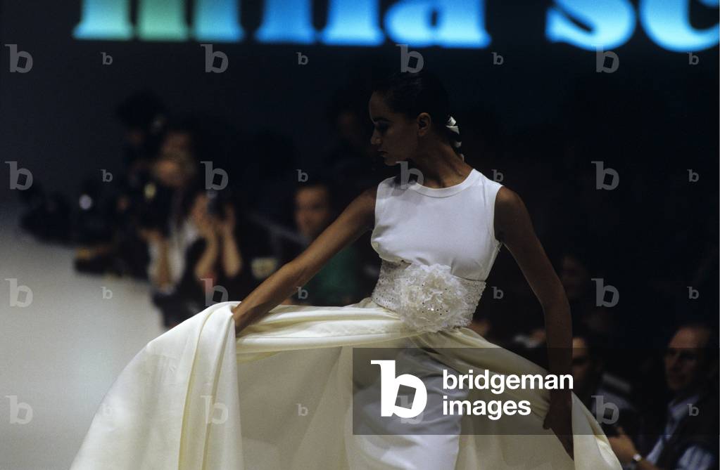 A wedding dress by Mila Schon, Milan, Italy