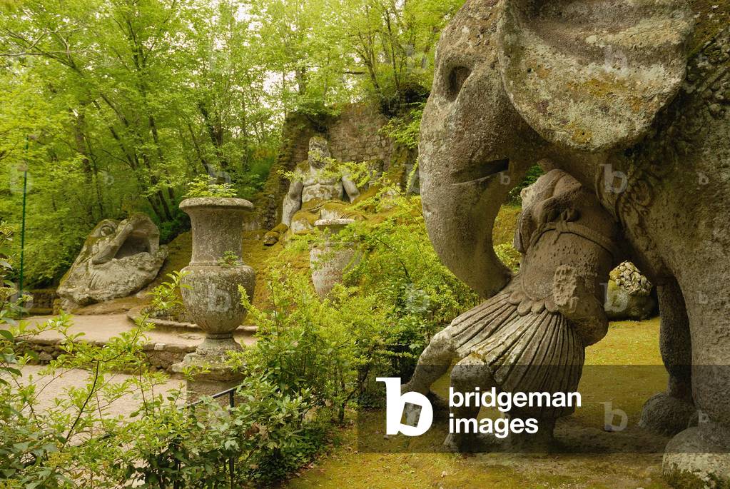 Monster Park or Sacred Wood, by Pirro Ligorio, 1552 - 1585, 16th Century, peperino