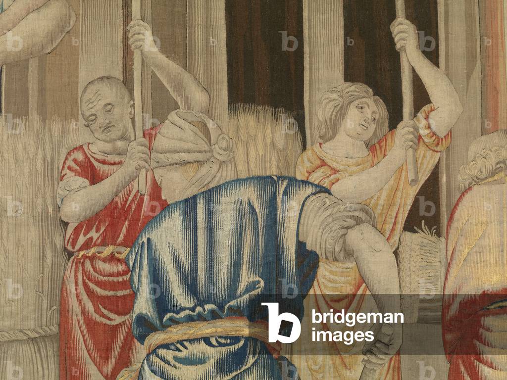 July (Luglio), by Benedetto da Milano upon drawing by Bramantino, c. 1503-1508, 16th century (tapestry)