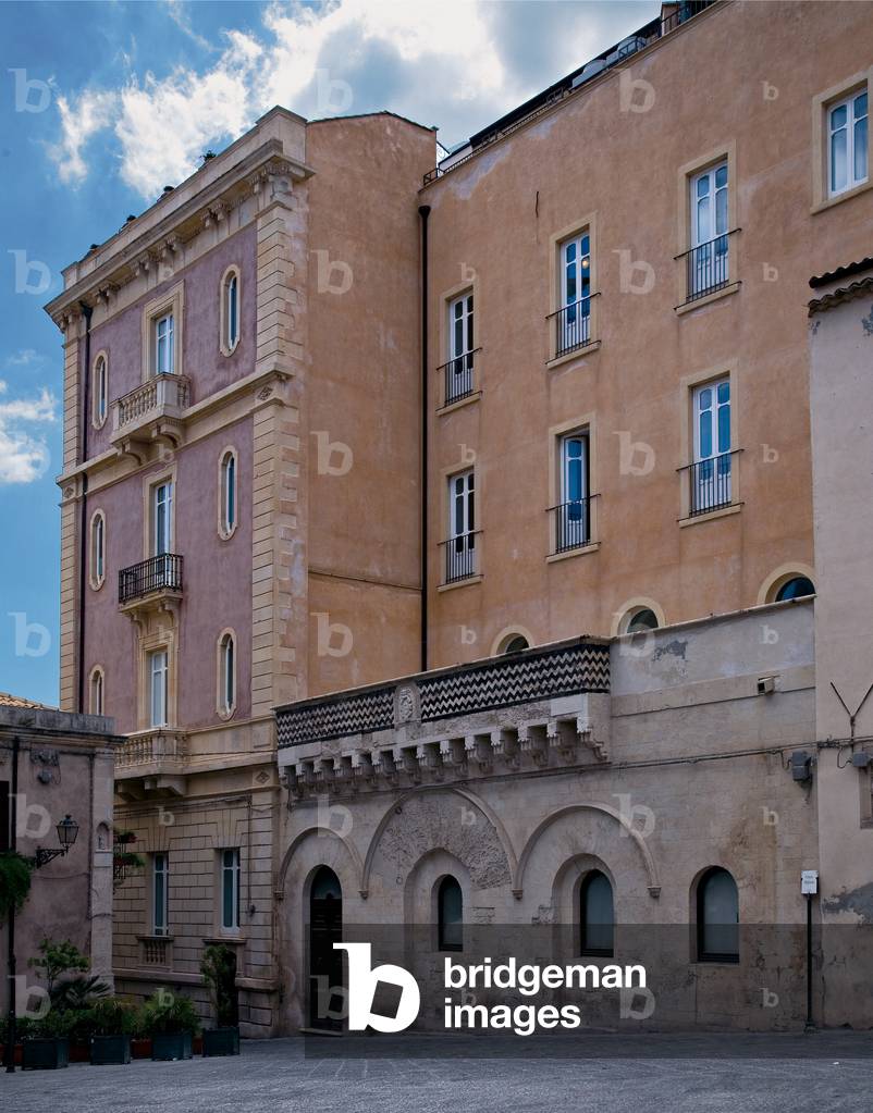 Palazzo Migliaccio, (lava stone and white limestone)