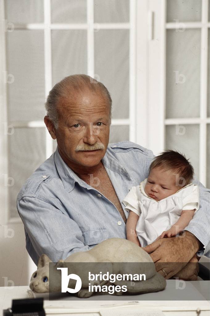 Gino Paoli holds his last son Tommaso, Genoa, Italy