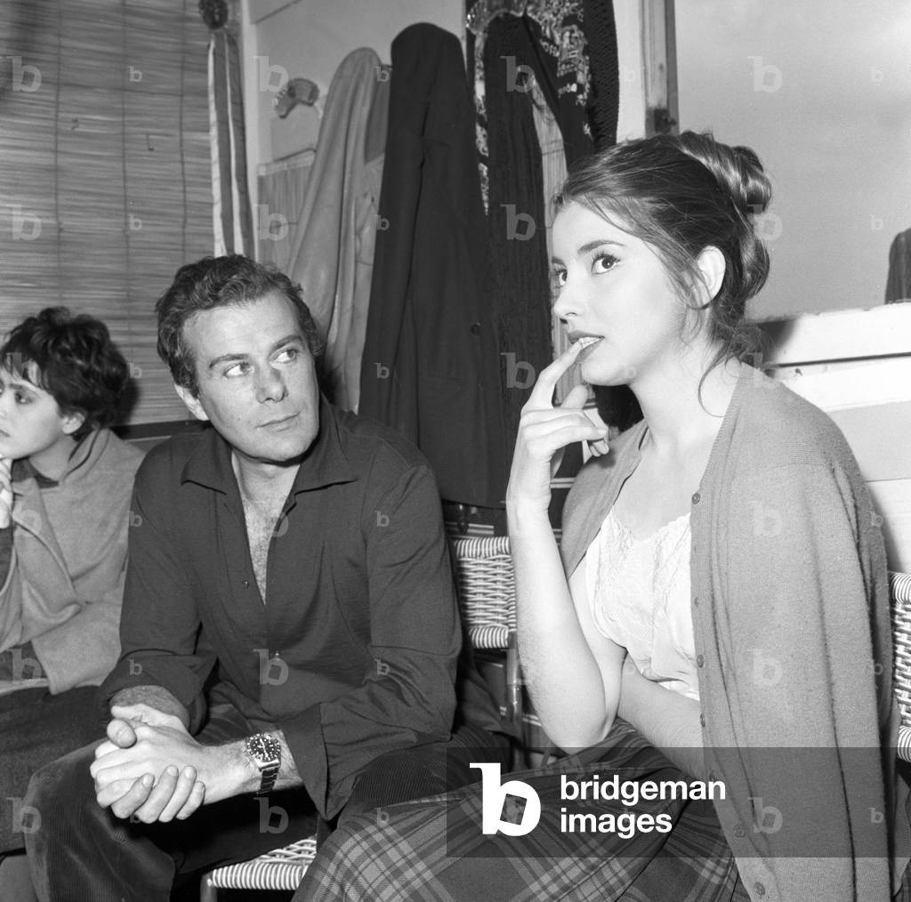 Massimo Serato and Jacqueline Sassard in the film All of Us Are Guilty, Italy, 1959 (b/w photo)