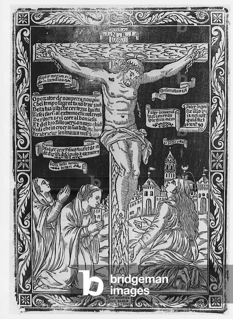 O sinner to sin no more (O peccator di non peccare piu), by Paolo Gadaldini, 16th Century (xylography)