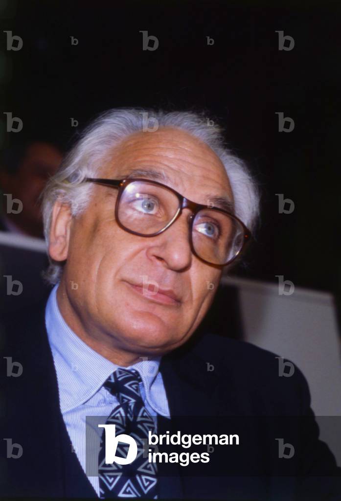 Close-up of Marco Pannella, Italy, 1990 (photo)