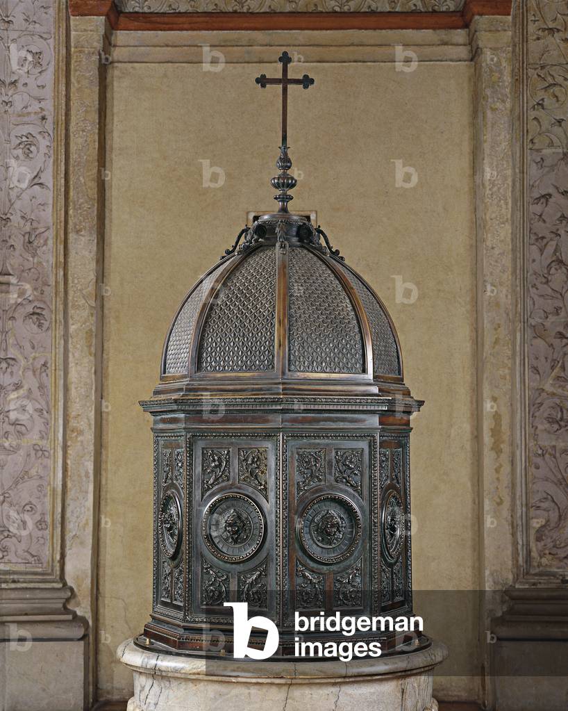 Tabernacle, by Bernardo Bernacchi, 1859, XIX secolo, gilded bronze