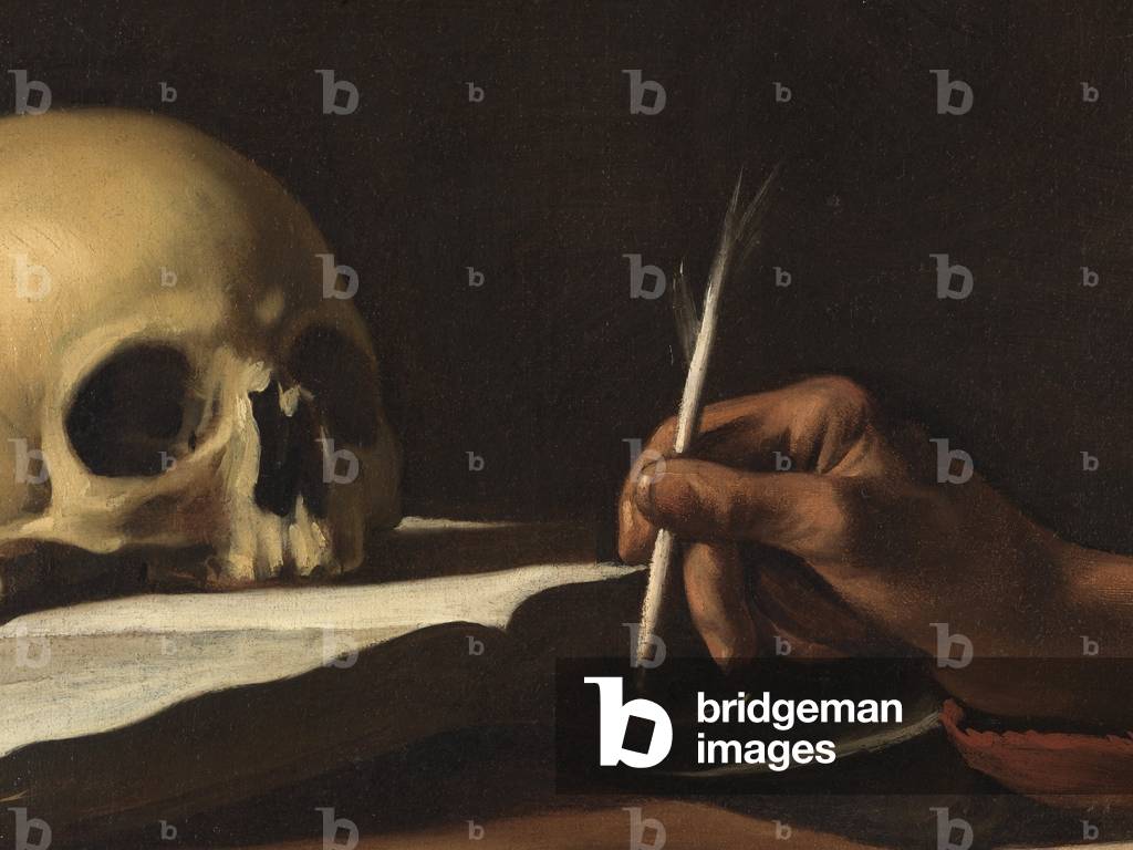 Saint Jerome writing, detail of the feather, 1605