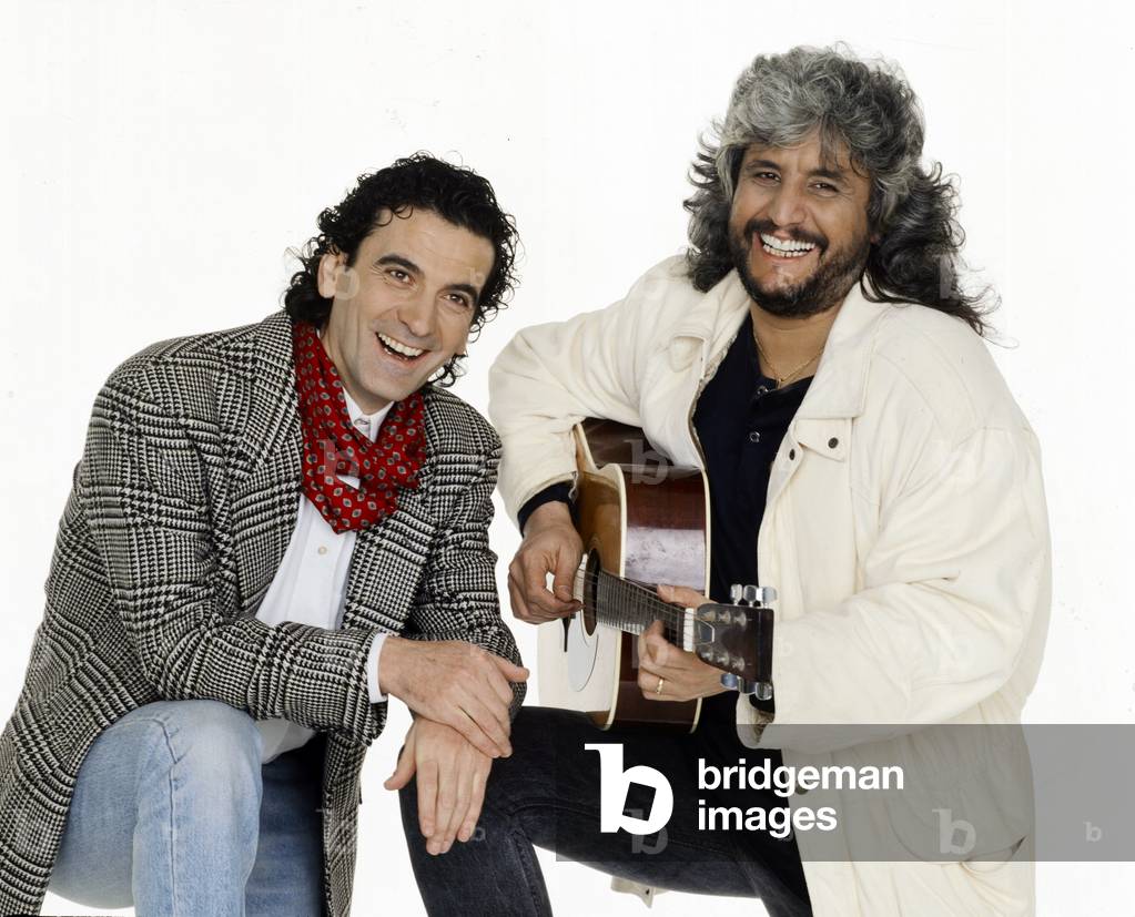 The two friends Massimo Troisi and Pino Daniele, Italy