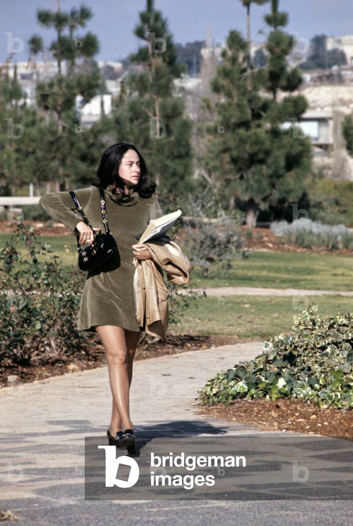 Israeli university student, Israel, 1969 (b/w photo)