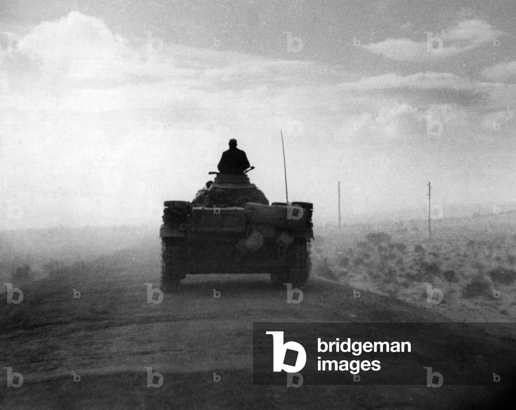 German tank on the coast of Cyrenaica