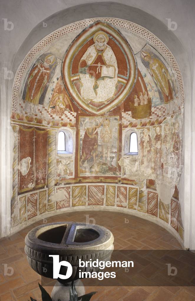 Frescoes of the apse, by Unknown Artist, 15th Century, fresco