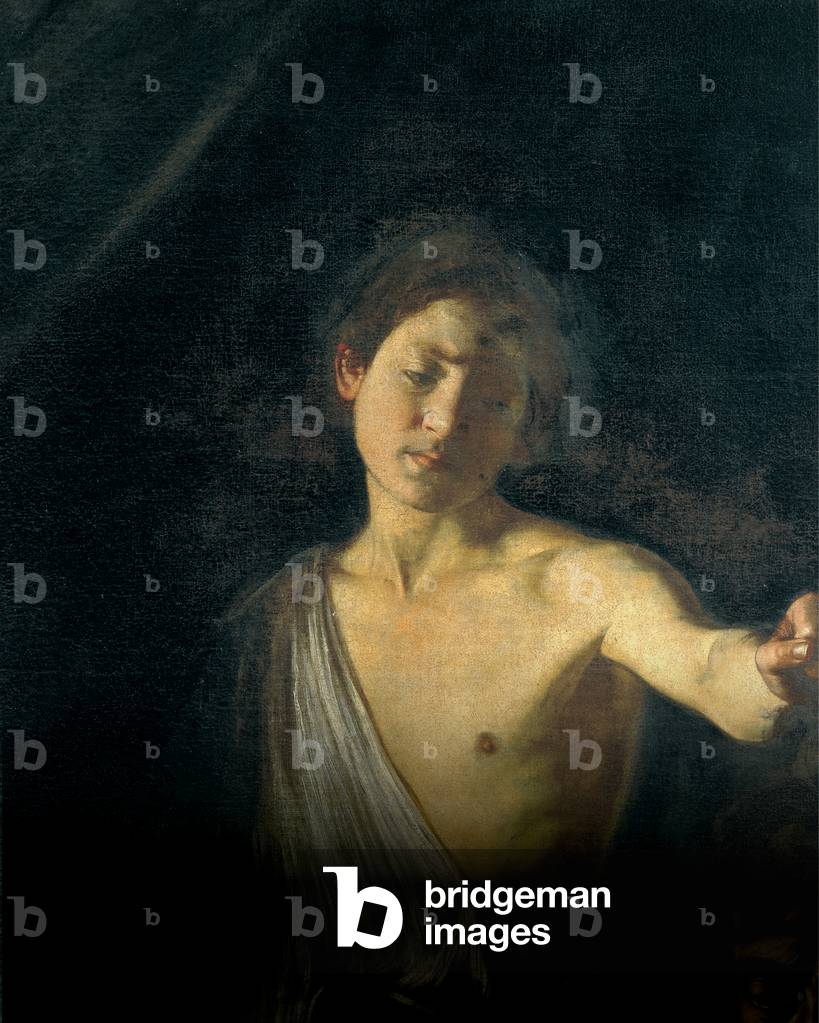 David with the Head of Goliath, 1609 - 1610 (oil on canvas)
