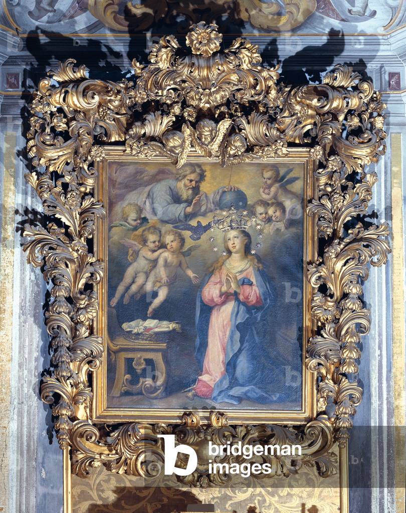 Wood frame of Sicilian style (Cornice lignea di manifattura siciliana), 18th Century, carved and gilded wood