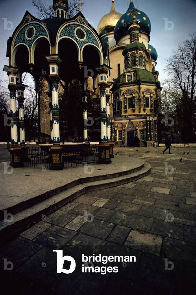 The west side of the Assumption Cathedral with the Holy Spring Chapel and the Holy Spring Rotunda