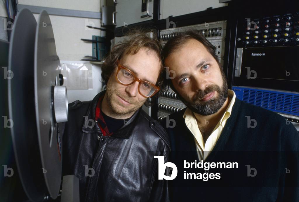 Enrico Ghezzi and Marco Giusti posing, Italy