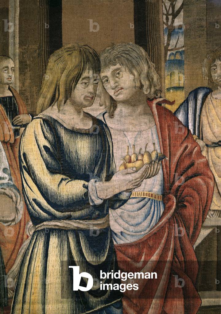 Months. October (I mesi Trivulzio. Ottobre), by Benedetto from Milan, from a cardboard by Bartolomeo Suardi, better known as Bramantino, 1504 - 1509, 16th Century, woll and silk tapestry, with a warp made of 5-6 threads per cm