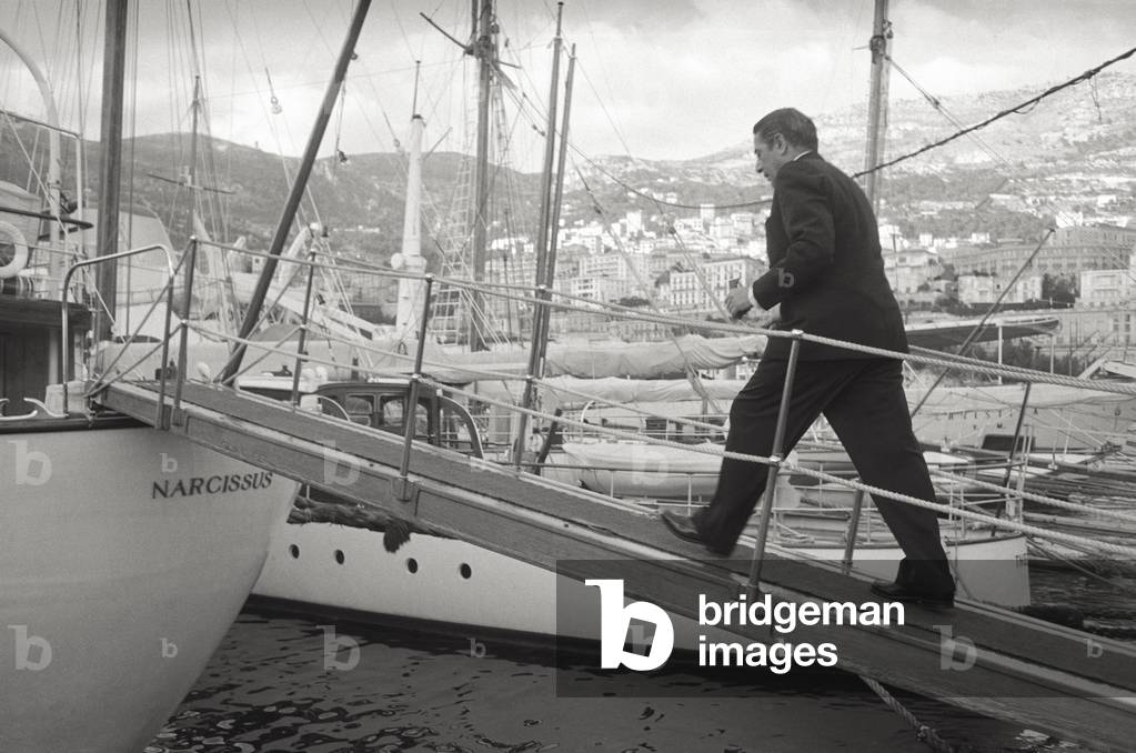 The Greek billionaire shipowner Aristotle Onassis, 1961 (b/w photo)