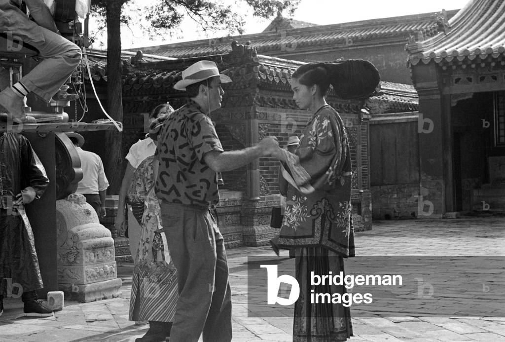 Bernardo Bertolucci in The Last Emperor, China, 1987 (b/w photo)