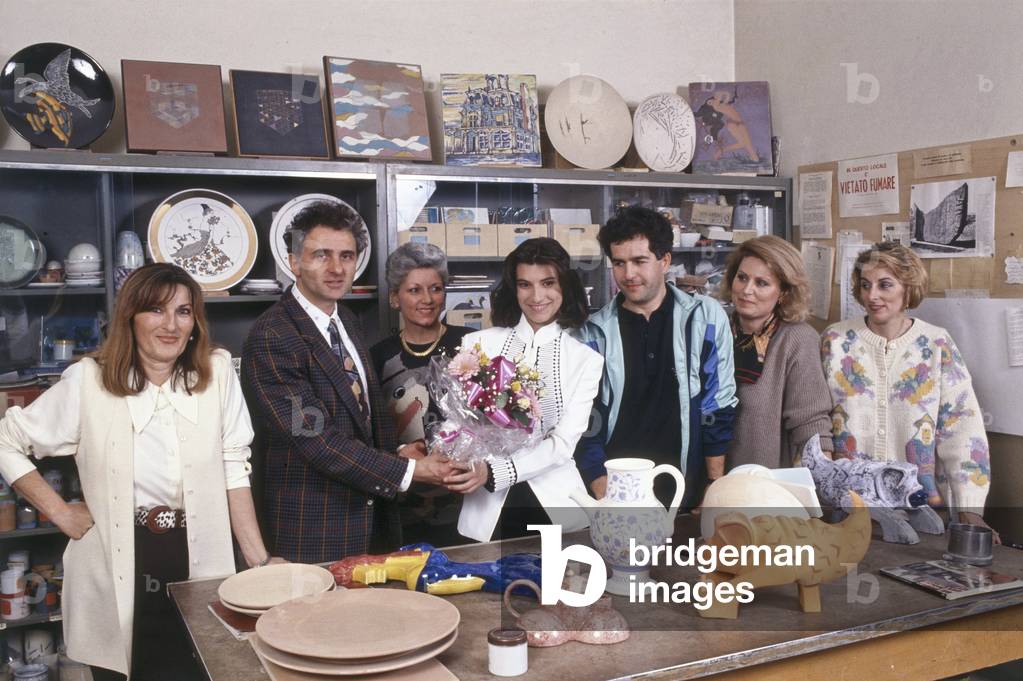 Laura Pausini celebrated by her teachers, Faenza, Italy