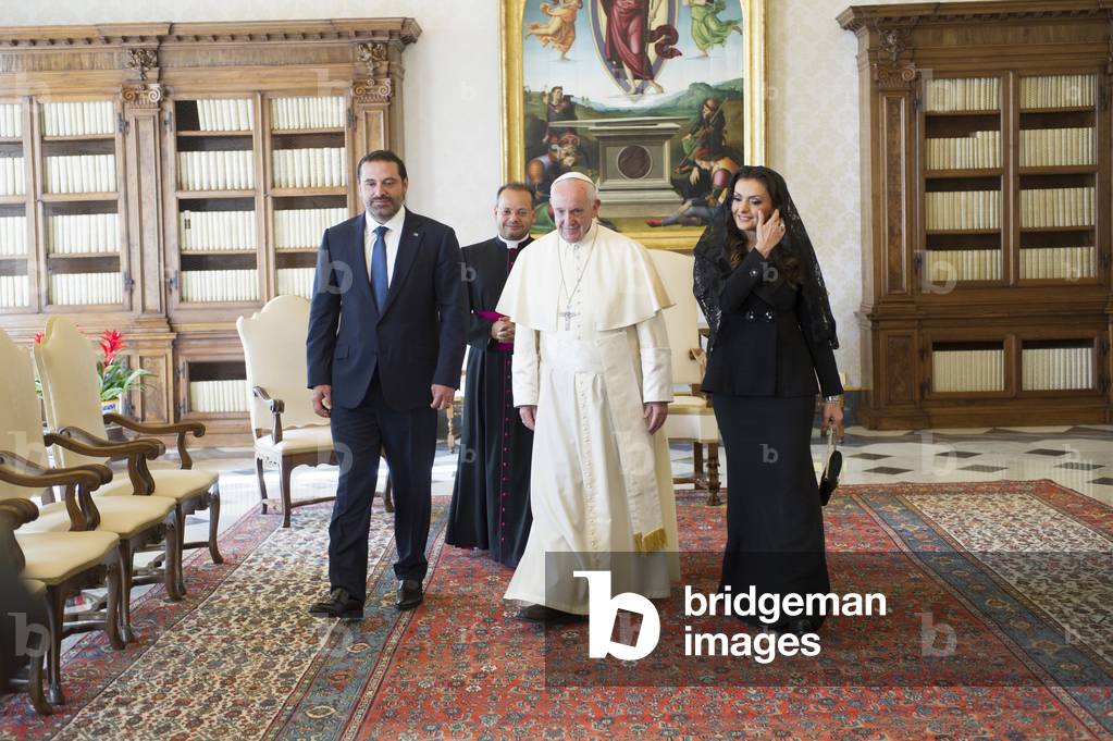 Pope Francis and Sa ød Hariri, Holy See, 2017 (photo)