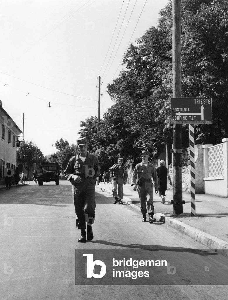 American soldiers coming back from an exercise, Trieste, Italy