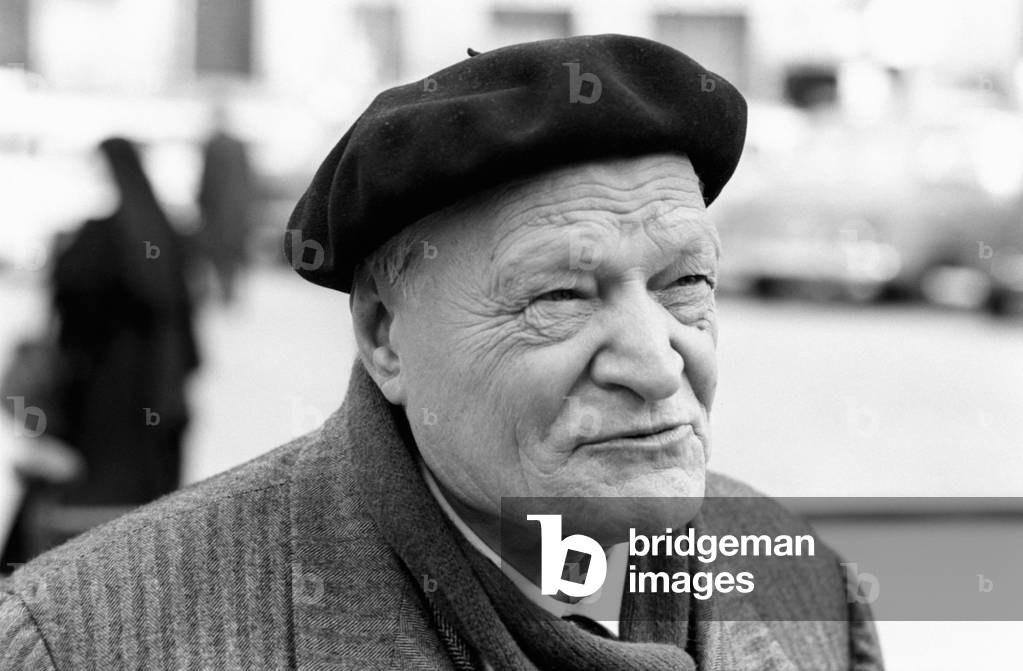 Close-upof the poet Giuseppe Ungaretti
