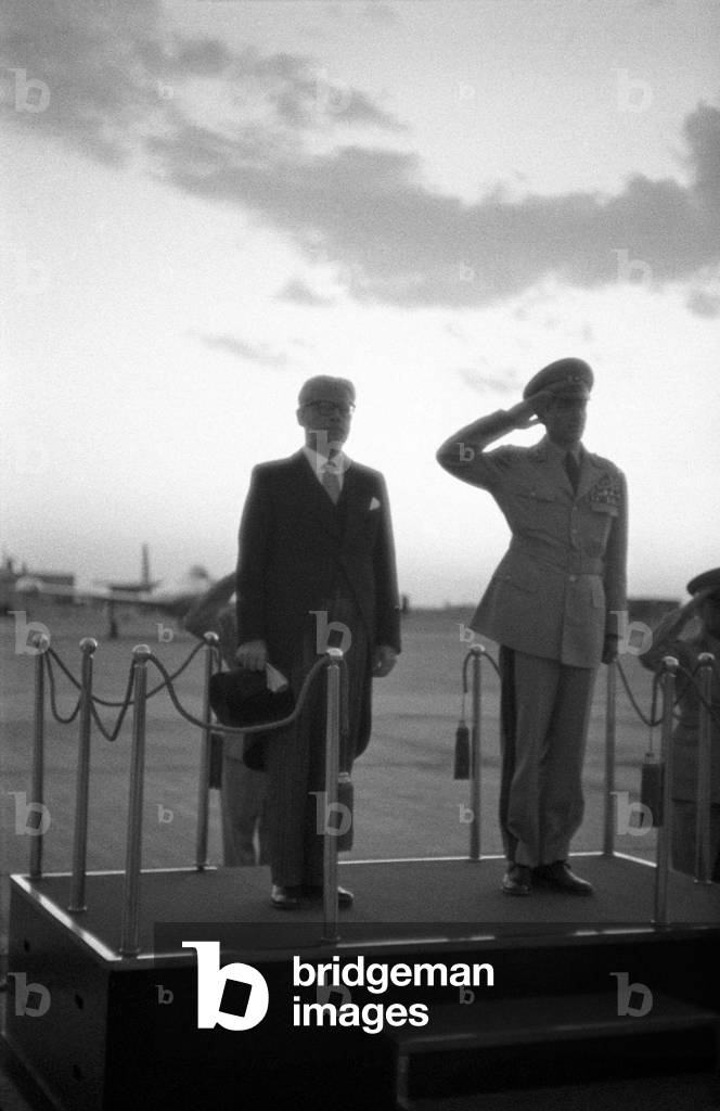 Giovanni Gronchi with the Shah Mohammad Reza Pahlavi