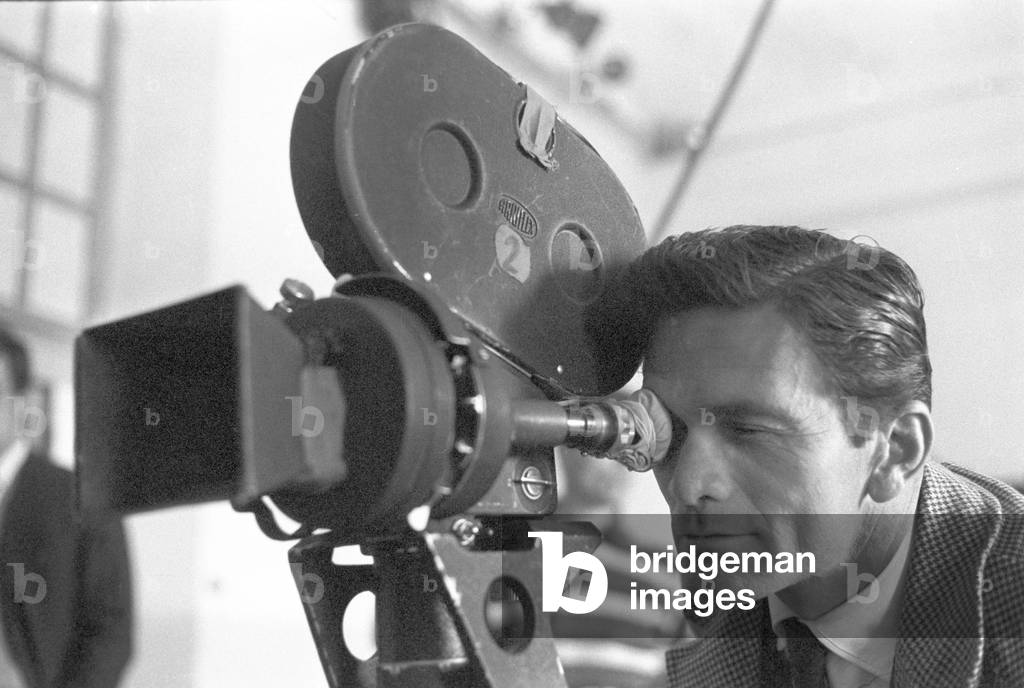 The director Pier Paolo Pasolini (b/w photo)