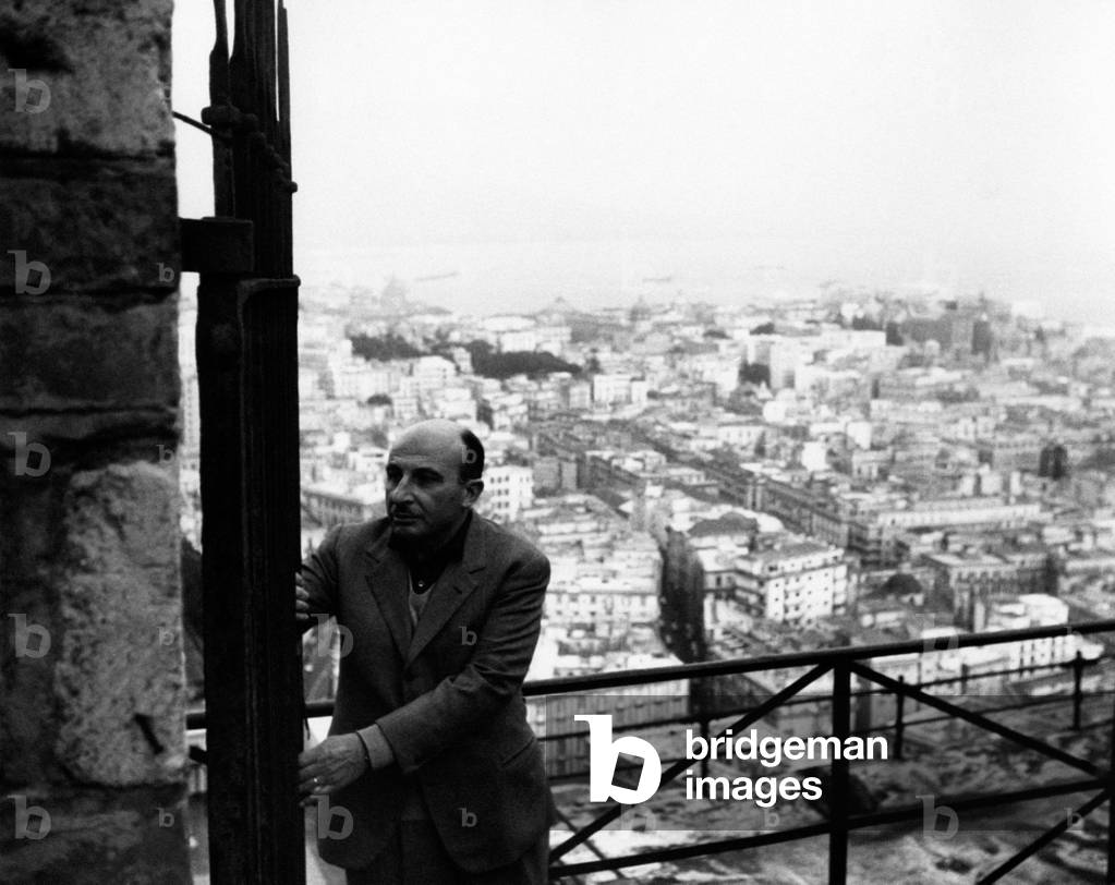 Carlo Bernari on a belvedere