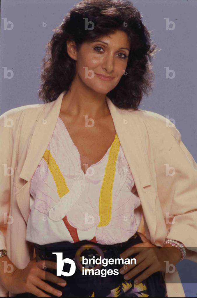 Anna Marchesini posing, Italy, 1980 (photo)