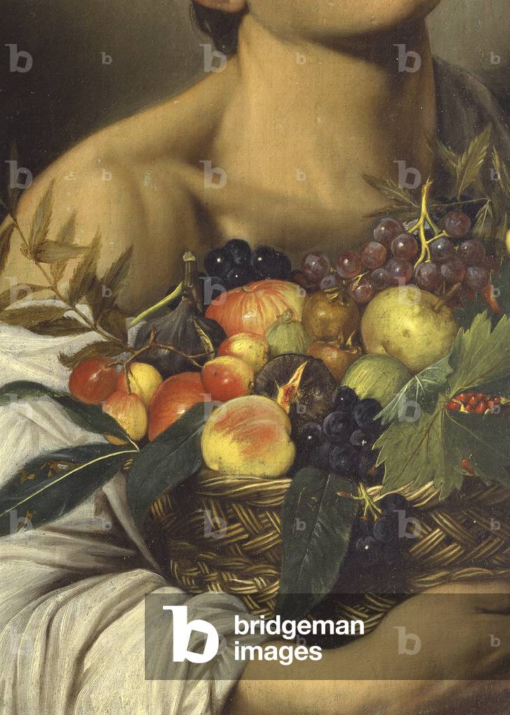 Boy with a Basket of Fruit, by Michelangelo Merisi known as Caravaggio, 1593-1595, 16th century, oil on canvas, 70 x 67 cm.