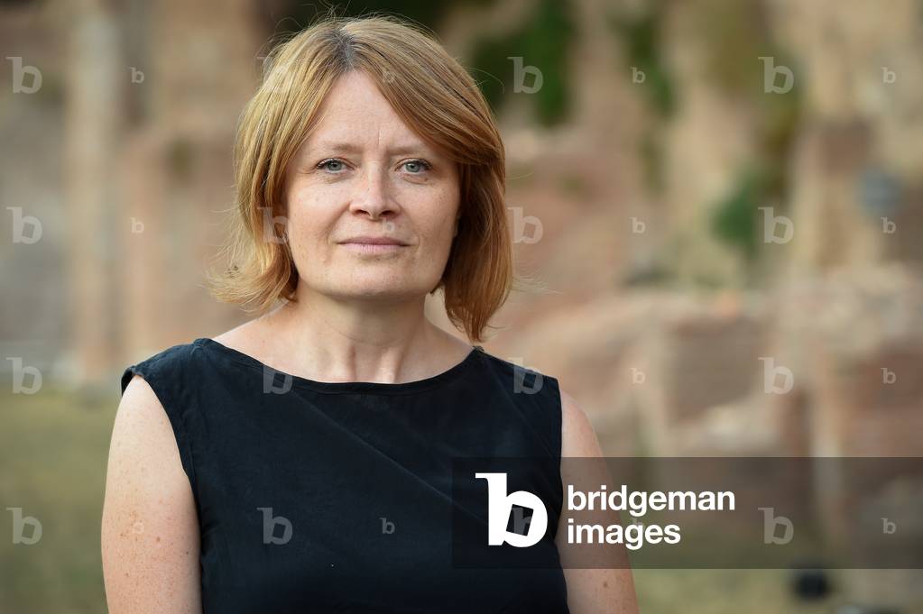Italian poet Elisa Biagini at the XX edition of the International Literature Festival in Rome entitled 'Reading the world', in the new setting of the Palatine Stadium, Rome (Italy), July 22nd, 2021