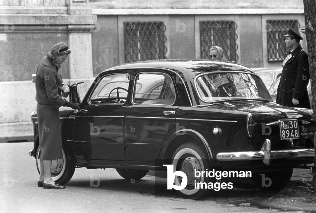 Ingrid Bergman in Rome, Italy, 1958 (b/w photo)