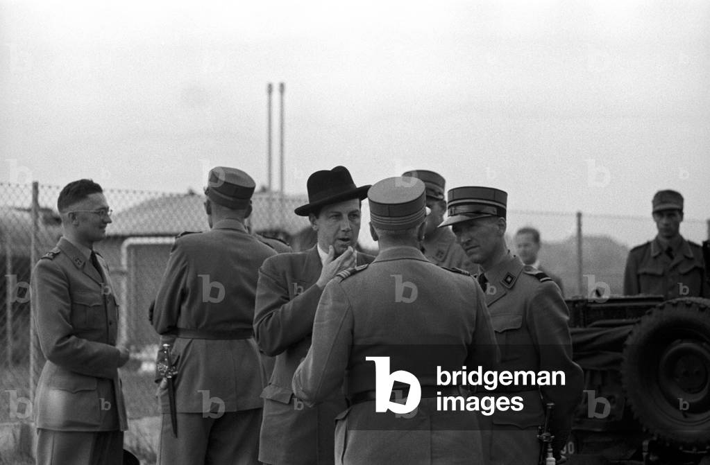 Military men at the Geneva Airport, Geneva, Switzerland