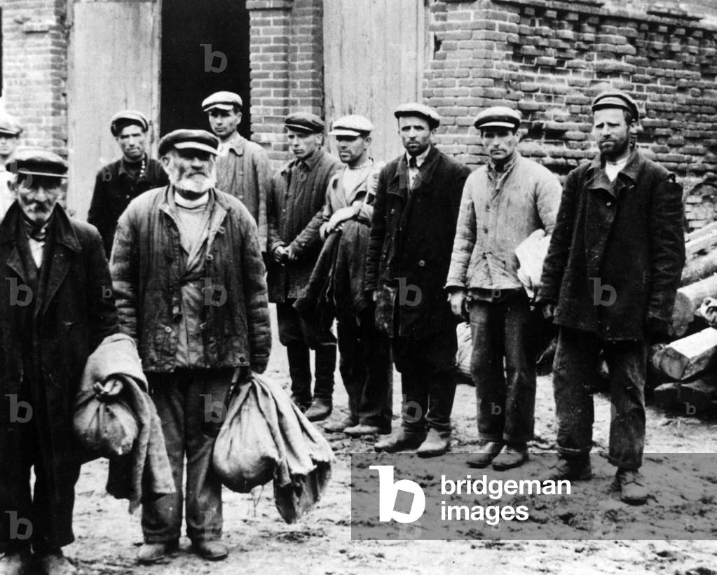 Partisans being deported, 1942 (b/w photo)