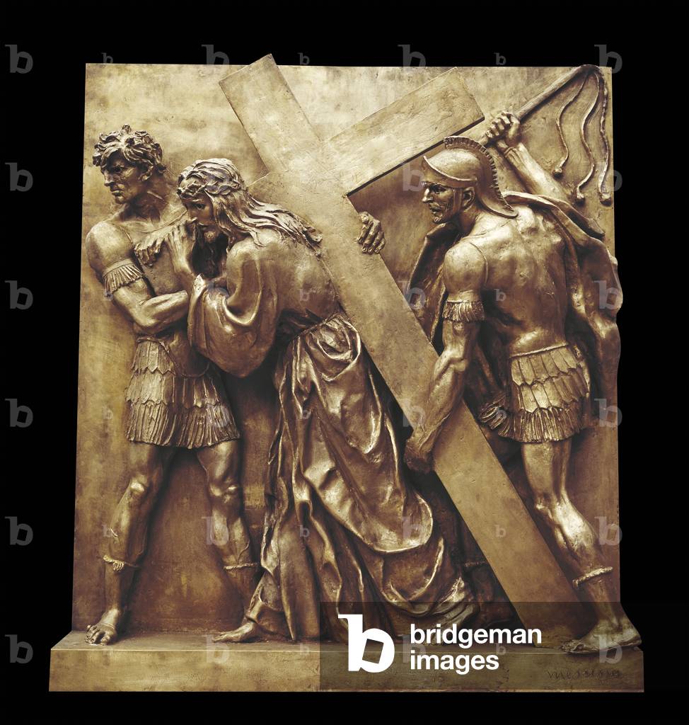 Via Crucis, by Francesco Messina, 1968 - 1981, 20th Century, 16 stations in bronze and marble